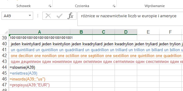 przykad 5 - kwota sownie po rosyjsku - formua w Excel